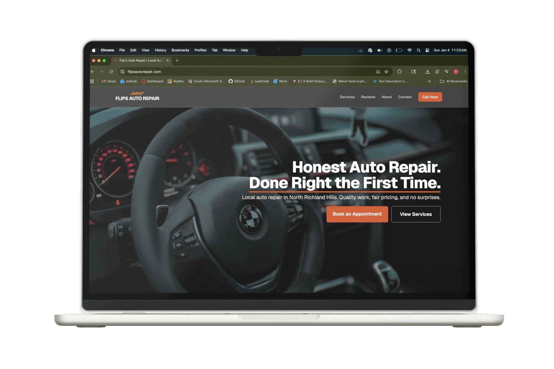 Website design example